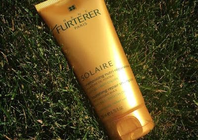 The Solaire line of sun care has two pre-sun exposure products. The protective summer oil has a wet finish, which is perfect for beach or pool time. The protective summer fluid has a dry finish, for everyday use, tee times, summer concerts, or brunch. Both products contain UV filters and sesame oil, and are water resistant.